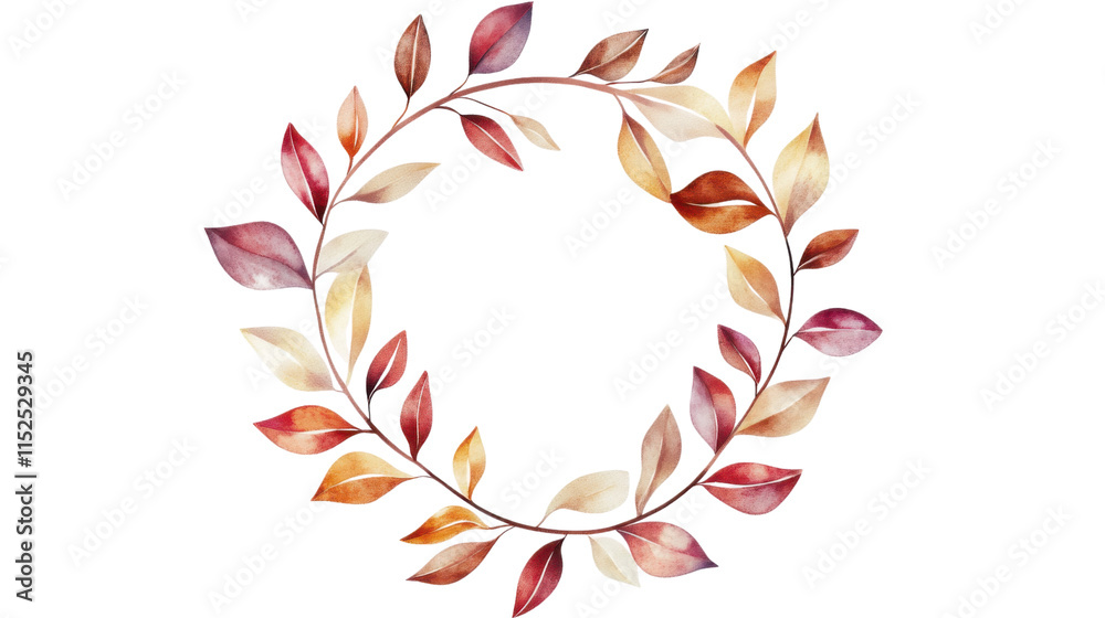 Obraz premium Wreath of laurel leaves, transparent background