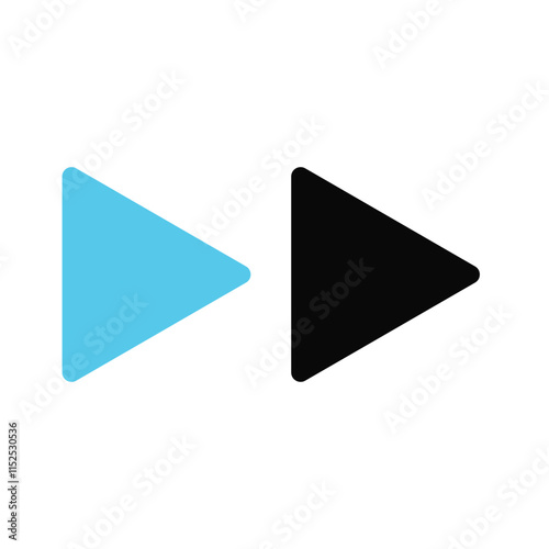 Dual Play Button Icons in Blue and Black Free Download Dual Play Button Icons in Blue and Black - GFXLoad