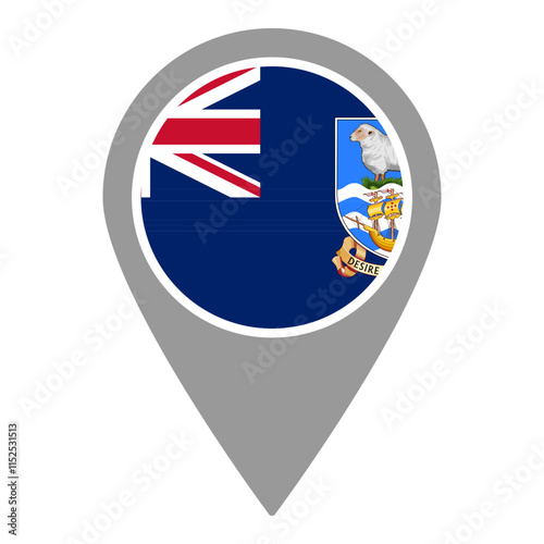 Falkland Islands flag location pin, flag application, Flag on Location Pin, graphic design, map pointer, vector illustration. Free Download Falkland Islands flag location pin, flag application, Flag on Location Pin, graphic design, map pointer, vector illustration. - GFXLoad