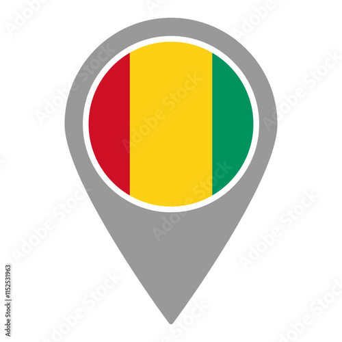 Guinea flag location pin, flag application, Flag on Location Pin, graphic design, map pointer, vector illustration. Free Download Guinea flag location pin, flag application, Flag on Location Pin, graphic design, map pointer, vector illustration. - GFXLoad