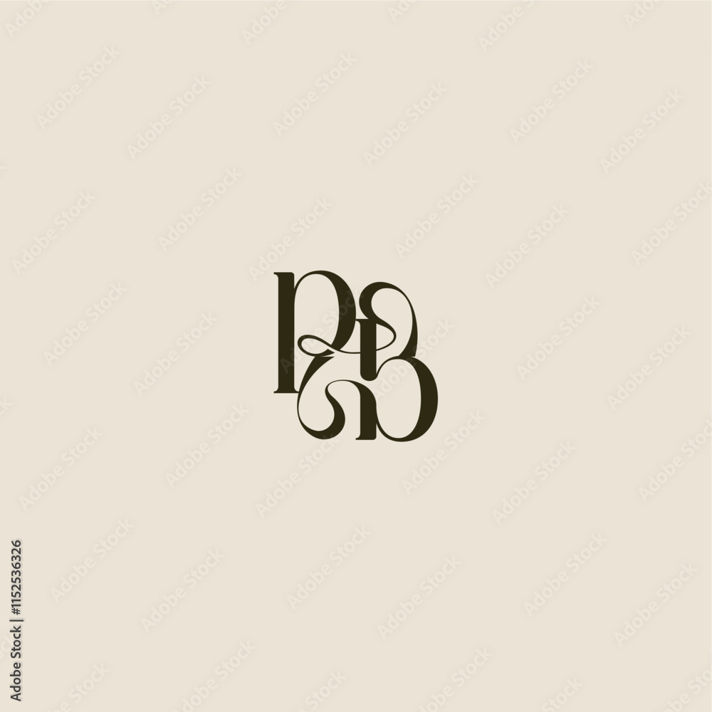 dynamic line monogram logo luxurious concept PB elegant wedding letter dynamic line monogram logo luxurious concept PB elegant wedding letter