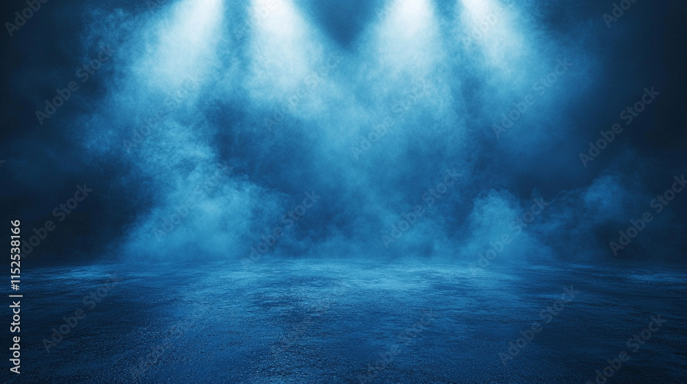 Dark street with wet asphalt reflecting rays in the water, abstract dark blue background, smoke, smog, neon lights, spotlights, empty scene, concrete floor evoking a sense of chaos and mystery
Dark street with wet asphalt reflecting rays in the water, abstract dark blue background, smoke, smog, neon lights, spotlights, empty scene, concrete floor evoking a sense of chaos and mystery