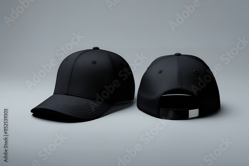 Black hat mock up on white background photo