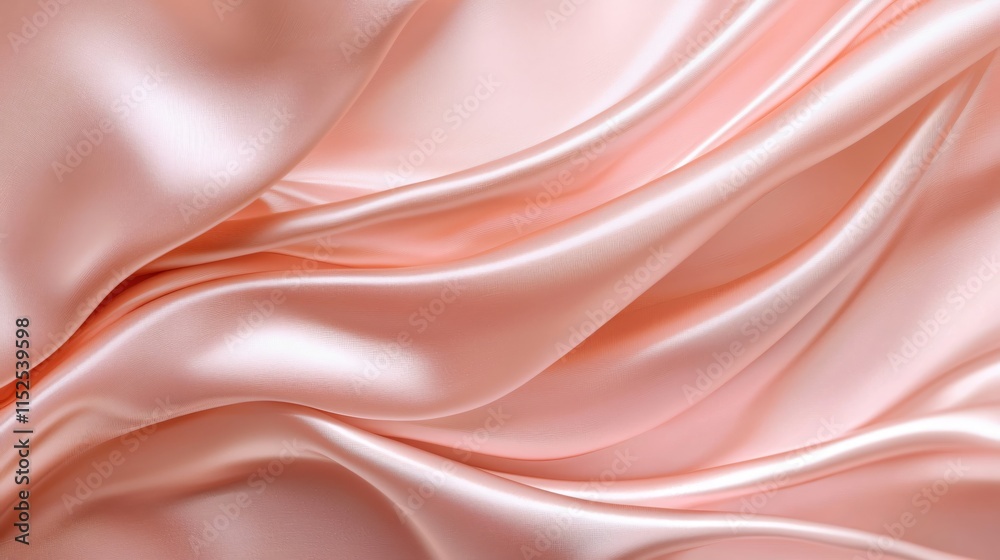 Fototapeta premium Smooth and Elegant Soft Pink Satin Fabric with Luxurious Flow and Texture