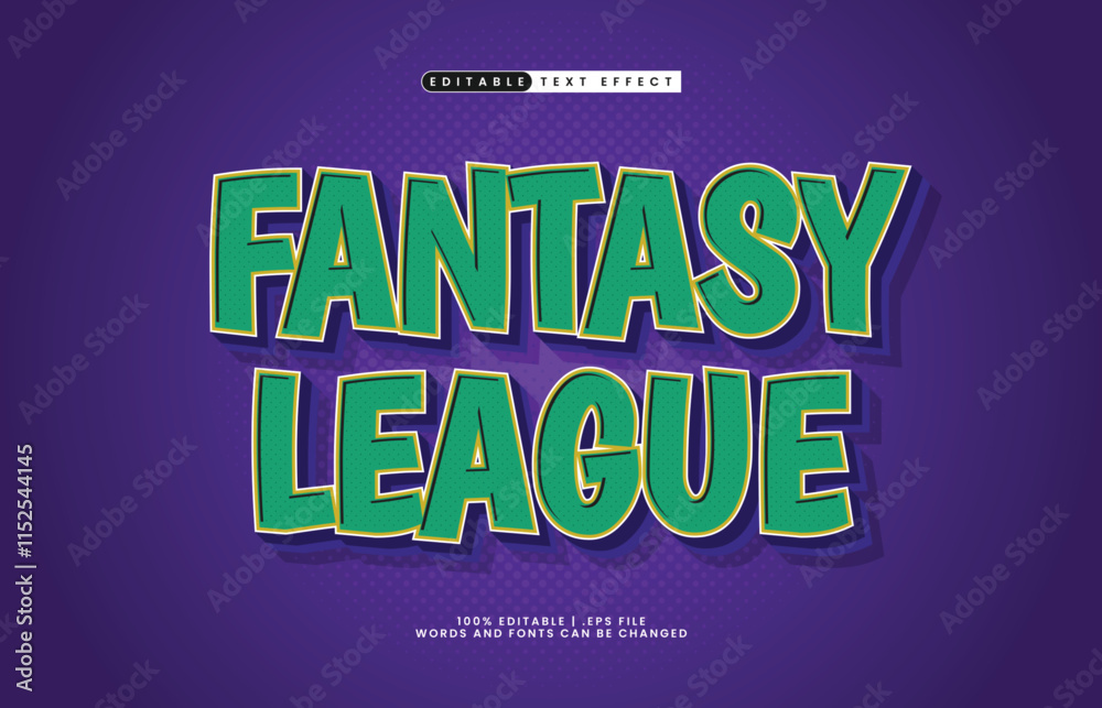 fantasy league editable text effect with a hero and game text style fantasy league editable text effect with a hero and game text style