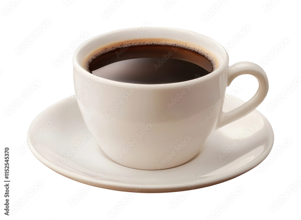 Steaming cup of creamy tea in classic white ceramic cup and saucer, comforting hot drink perfect for relaxation or breakfast isolated on transparent background Steaming cup of creamy tea in classic white ceramic cup and saucer, comforting hot drink perfect for relaxation or breakfast isolated on transparent background