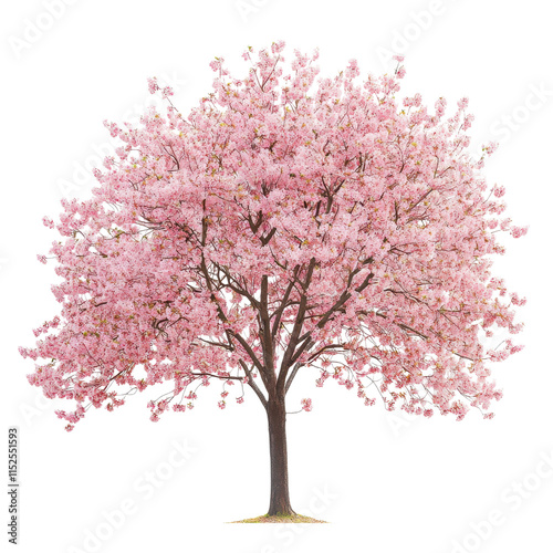 Magnificent Pink Cherry Blossom Tree in Full Bloom, a Breathtaking Springtime Spectacle photo