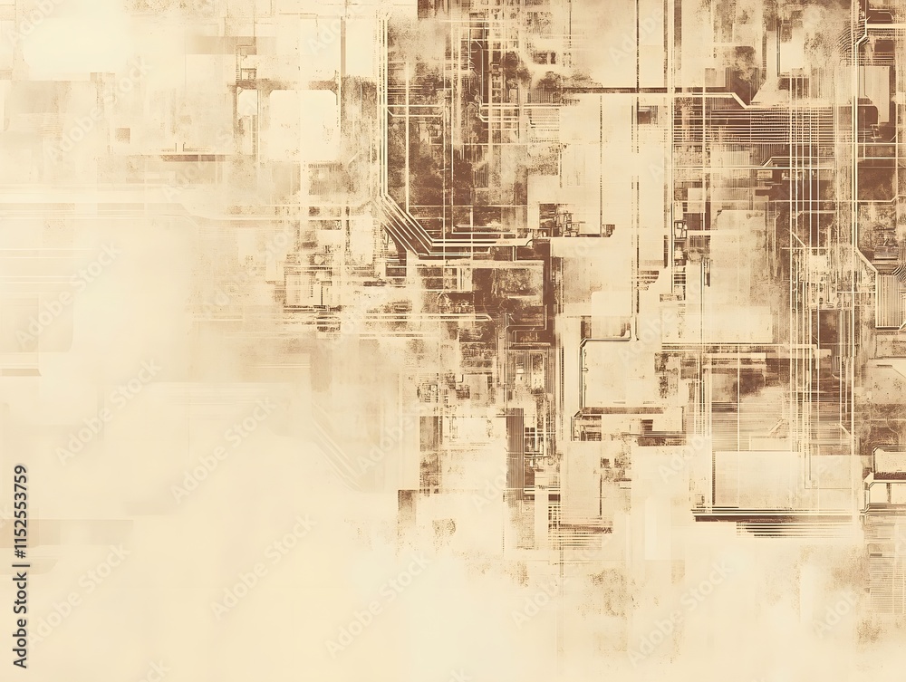 Abstract Beige and Brown Geometric Pattern Abstract Beige and Brown Geometric Pattern