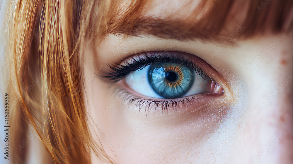 Fototapeta premium The look of a beautiful woman, ideal for advertising makeup, beauty products or for opticians. Eyes of a woman