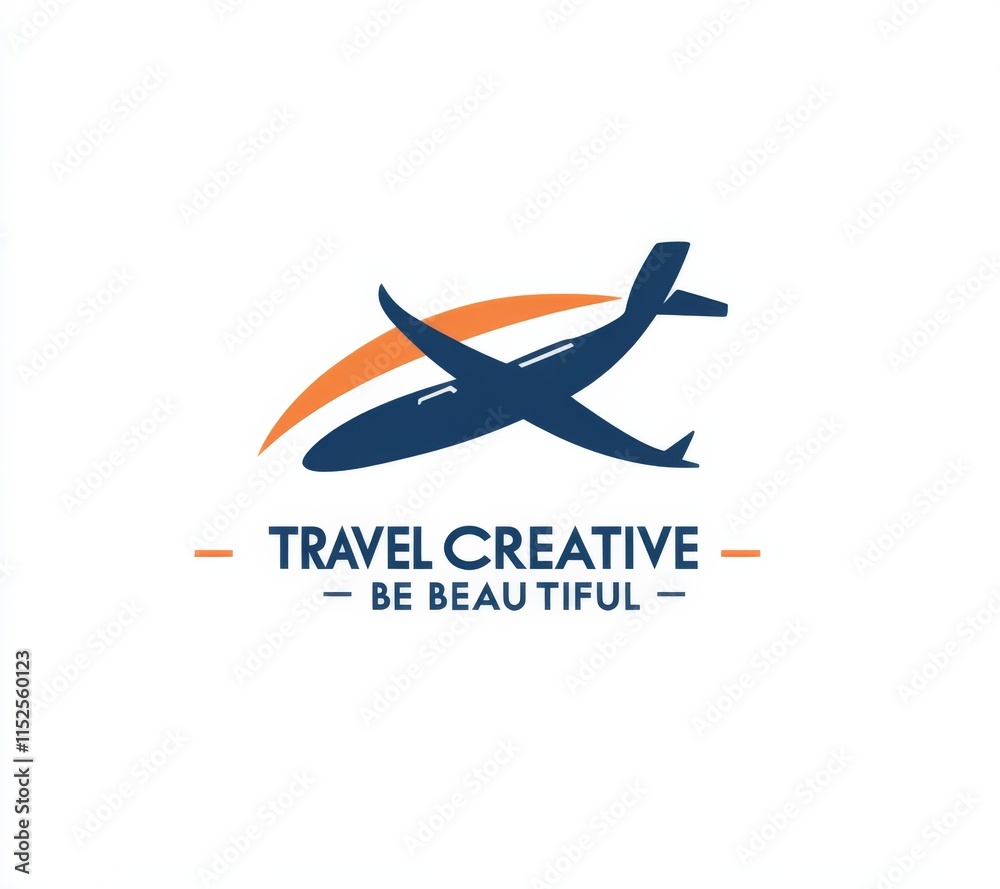 Abstract, stylized logo for a travel company featuring the text Abstract, stylized logo for a travel company featuring the text