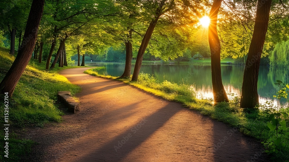 Tranquil Lake Surrounded by Green Plants. Tranquil Lake Surrounded by Green Plants.