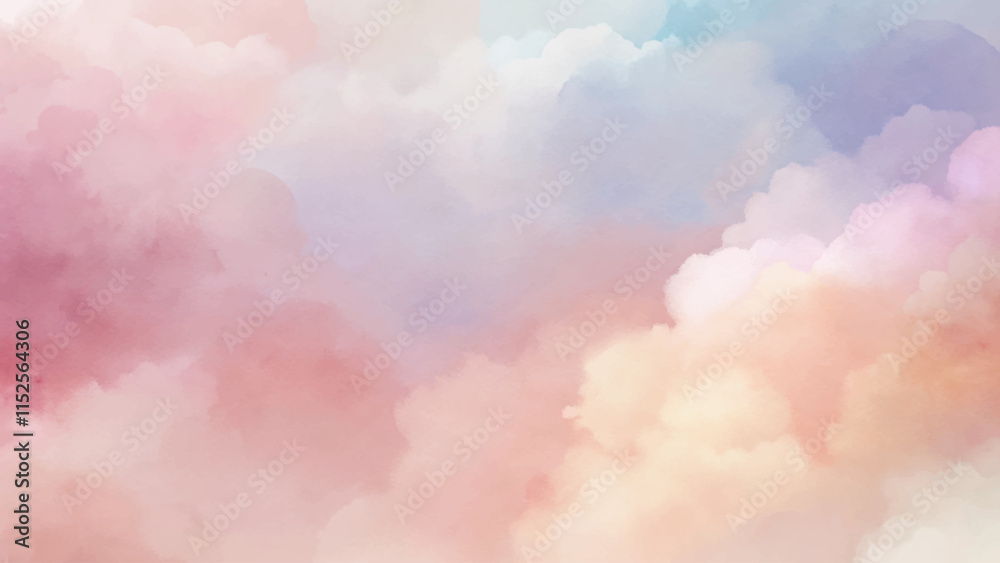 Fototapeta premium Gentle pastel clouds create a soft and dreamy background, ideal for creative projects and designs.