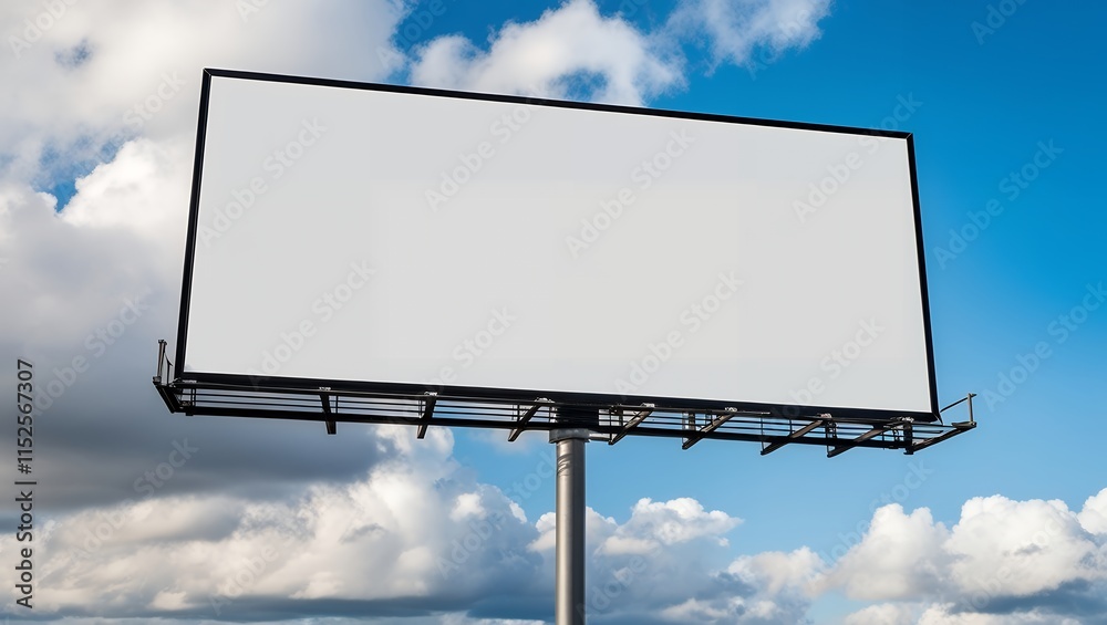advertising blank white billboard on blue sky advertising blank white billboard on blue sky