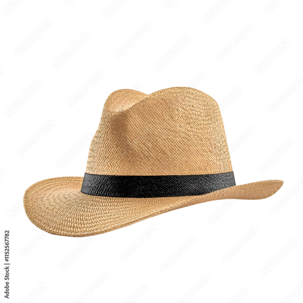 Stylish straw cowboy hat with black ribbon band perfect for outdoor activities and sunny weather, ideal for summer adventures and country events Stylish straw cowboy hat with black ribbon band perfect for outdoor activities and sunny weather, ideal for summer adventures and country events