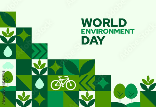 World environment day backdrop background vector. Happy Environment day. 5 June.