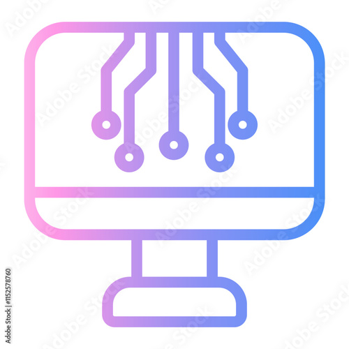 screen Line Gradient Icon