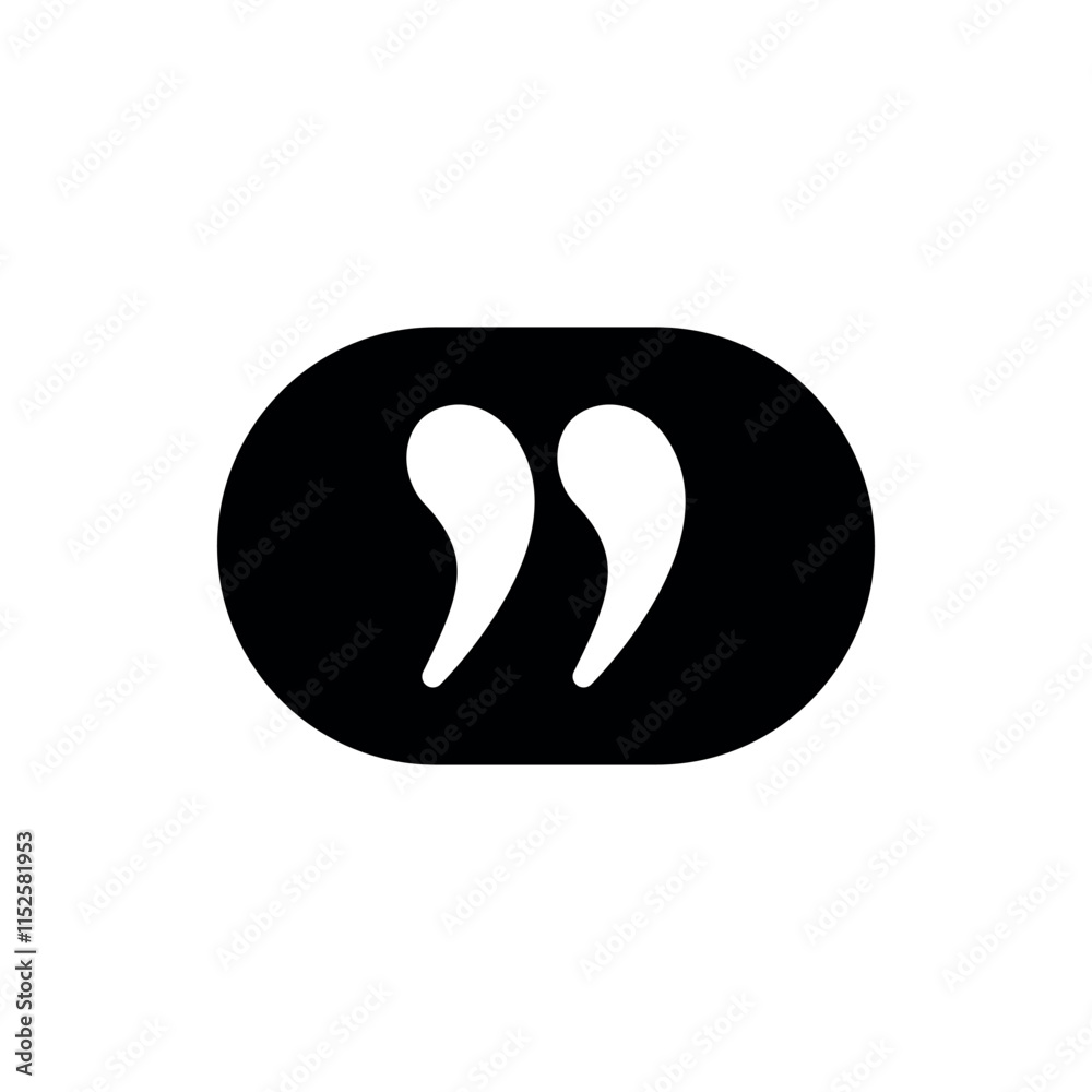 quotation mark icon vector design template elegant style quotation mark icon vector design template elegant style