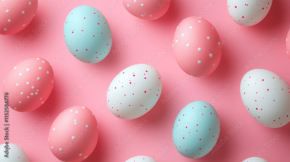 A vibrant pattern of pink and white Easter eggs scattered across a soft pink background representing chaos and the playful nature of the holiday season
A vibrant pattern of pink and white Easter eggs scattered across a soft pink background representing chaos and the playful nature of the holiday season