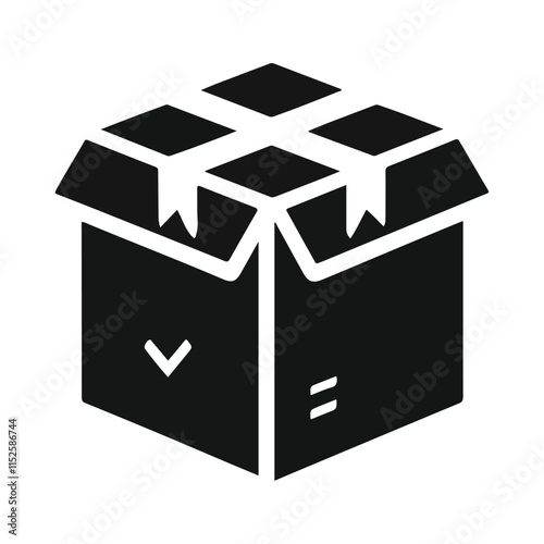 Vector silhouette of a package or delivery box