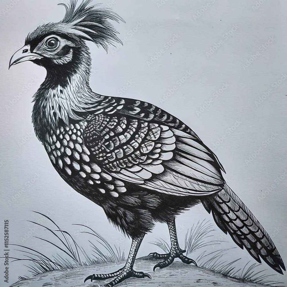 Obraz premium Lophophores, Himalayan monal Illustration. Dafe National Bird of Nepal.