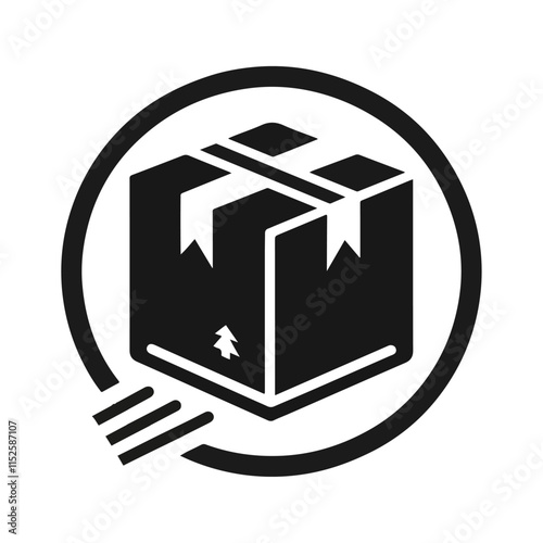 vector silhouette of carton container boxes