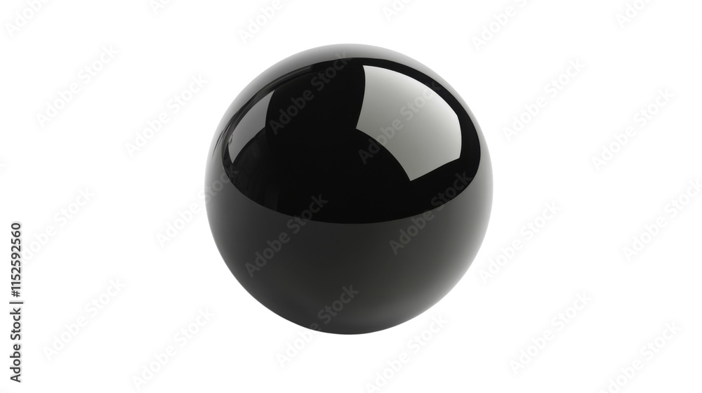 Black billiard ball, transparent background Black billiard ball, transparent background