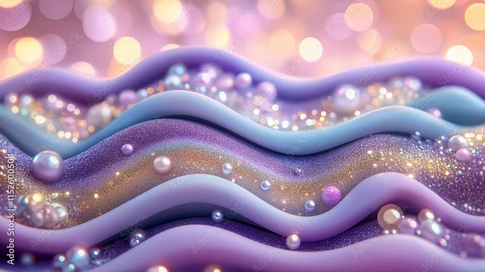 Abstract background with beautiful blue and purple shapes, with glitter and pearls Abstract background with beautiful blue and purple shapes, with glitter and pearls