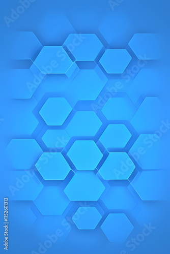 Abstract blue technology hexagonal background