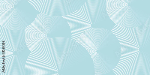 Modern abstract background. Glossy white gradient circle lines. Minimal geometric pattern. Simple graphic elements. Futuristic concept