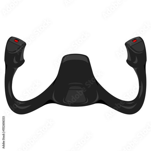 Pilot Yoke Aircraft Steering Cockpit Flying  Control Color Cartoon Illustration Icon