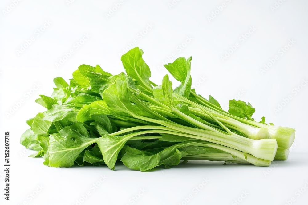 Fresh green leafy vegetables on white background. (3) Fresh green leafy vegetables on white background. (3)