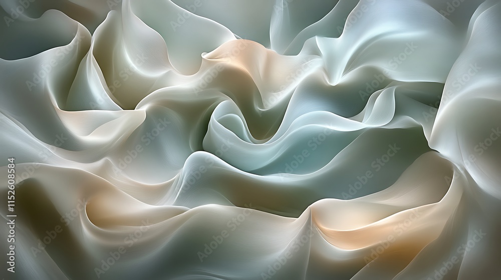 Fototapeta premium Abstract Draped Fabric Soft Pastel Hues