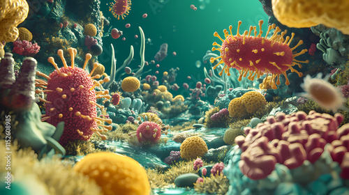 Wallpaper Mural vibrant escherichia coli Torontodigital.ca