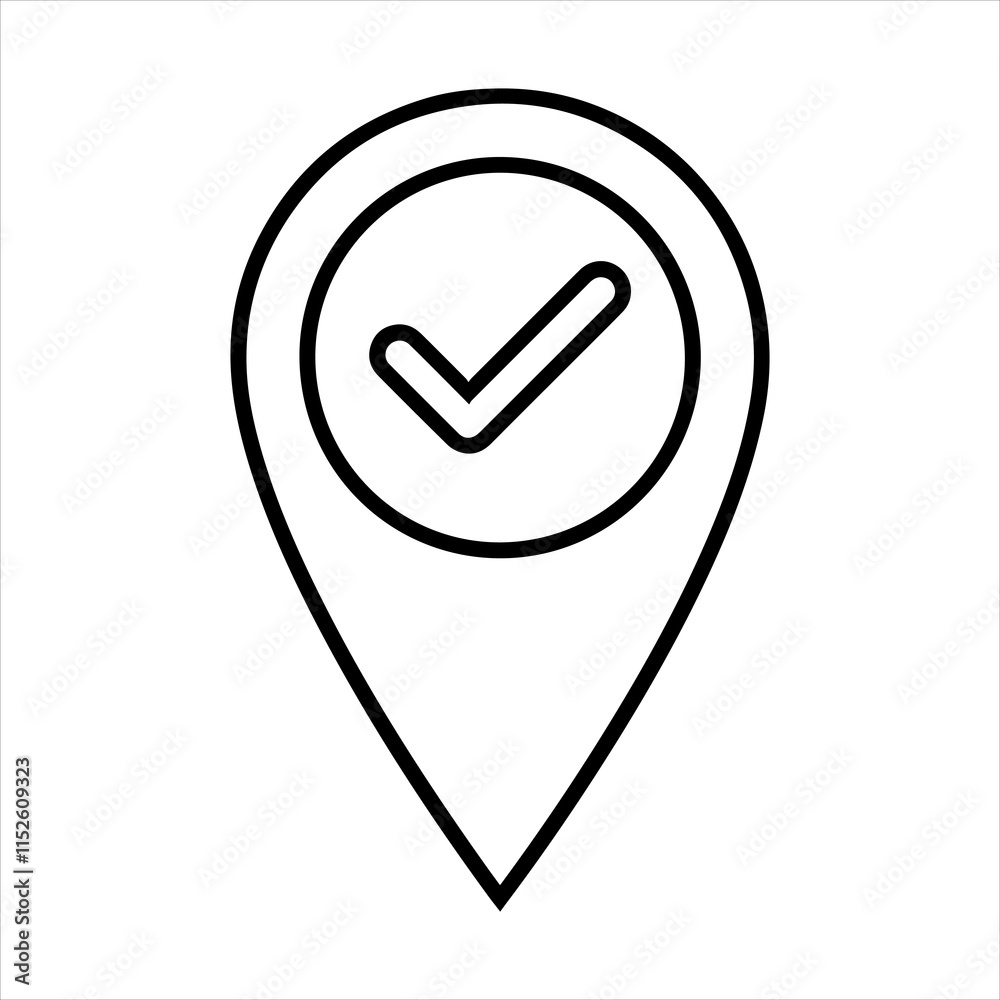 Location outline icon vector art illustration. Location outline icon vector art illustration.