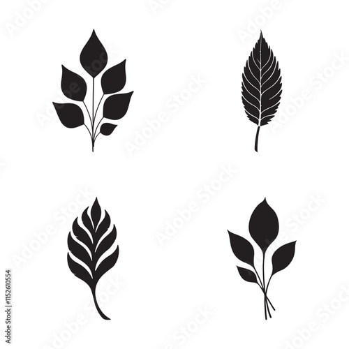 Silhouette Leaf Vector Illustrations – Stunning Designs for Every Project