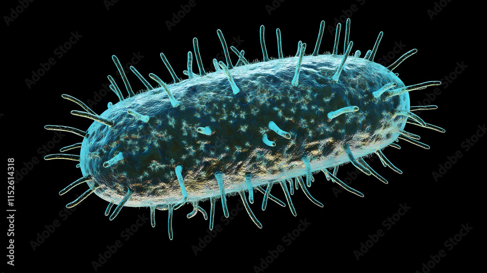 Highresolution image of bacterial cell anatomy, clear and detailed. Archaea. Illustration Highresolution image of bacterial cell anatomy, clear and detailed. Archaea. Illustration