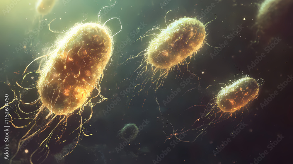 Obraz premium Microbe+study. Archaea. Illustration