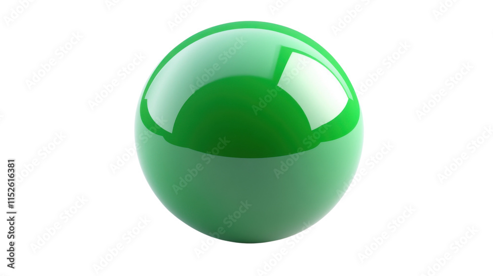 Green billiard ball, transparent background Green billiard ball, transparent background