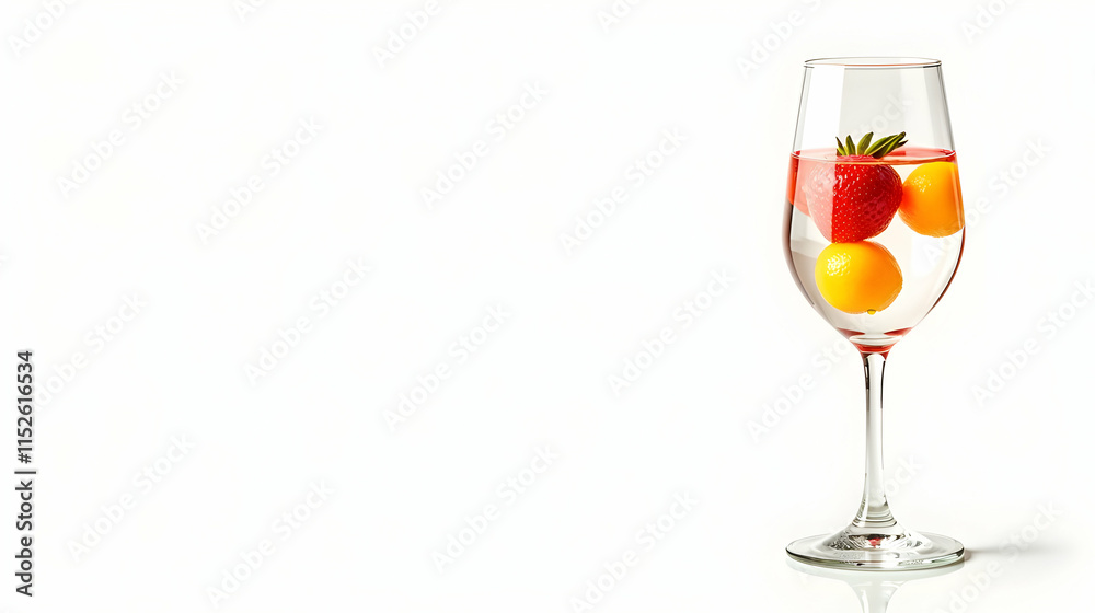 Summer's Delight: A refreshing glass of water infused with vibrant strawberries and apricots. A perfect summer treat! Summer's Delight: A refreshing glass of water infused with vibrant strawberries and apricots. A perfect summer treat!