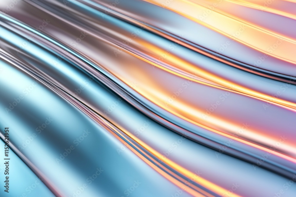 A shiny silver fabric with a wave pattern A shiny silver fabric with a wave pattern