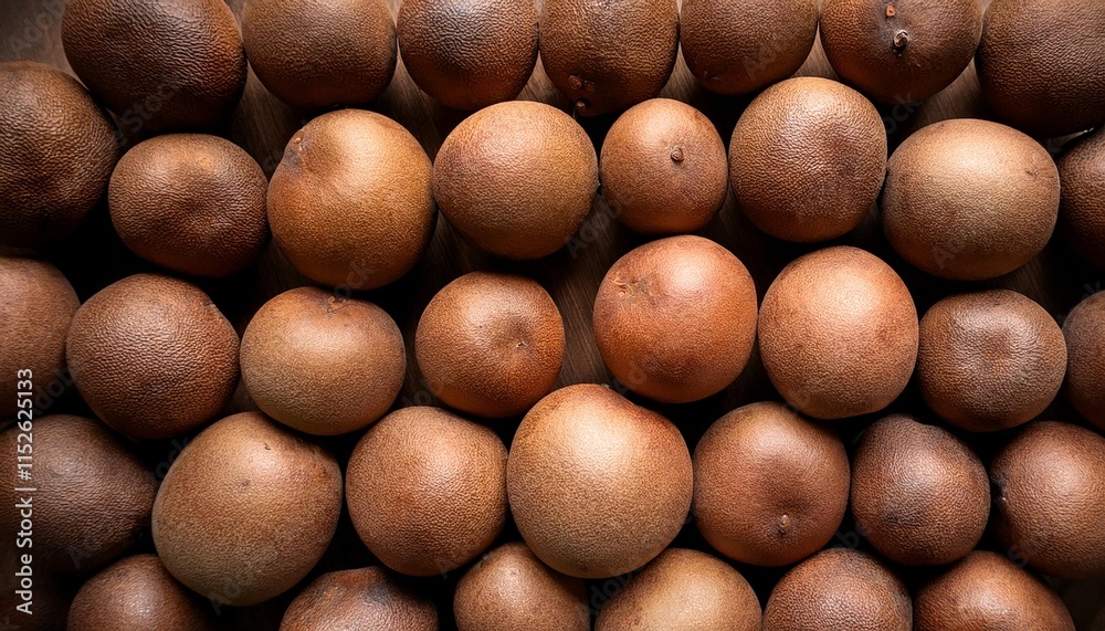 Flat Lay Top View of Bright Ripe Fragrant Brown Mamey sapote Fruit as Background Flat Lay Top View of Bright Ripe Fragrant Brown Mamey sapote Fruit as Background