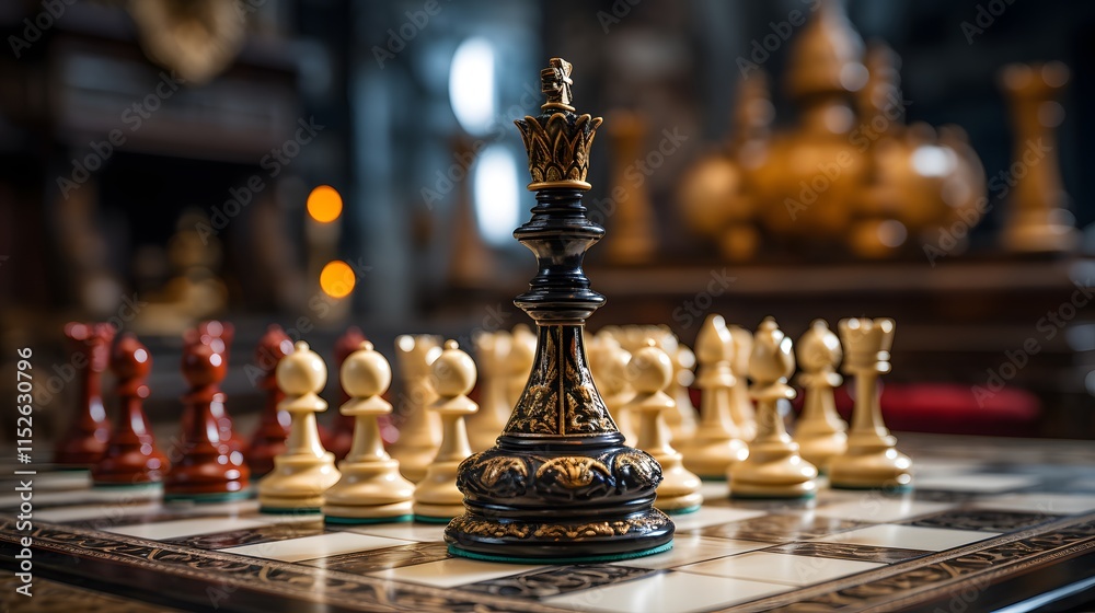 Chessboard Drama: Strategic Gameplay Unfolds as Two Players Compete with Full Concentration.
Chessboard Drama: Strategic Gameplay Unfolds as Two Players Compete with Full Concentration.