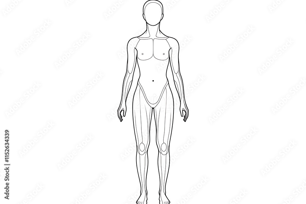 Basic Clean Outline of Neutral Child Figure Basic Clean Outline of Neutral Child Figure