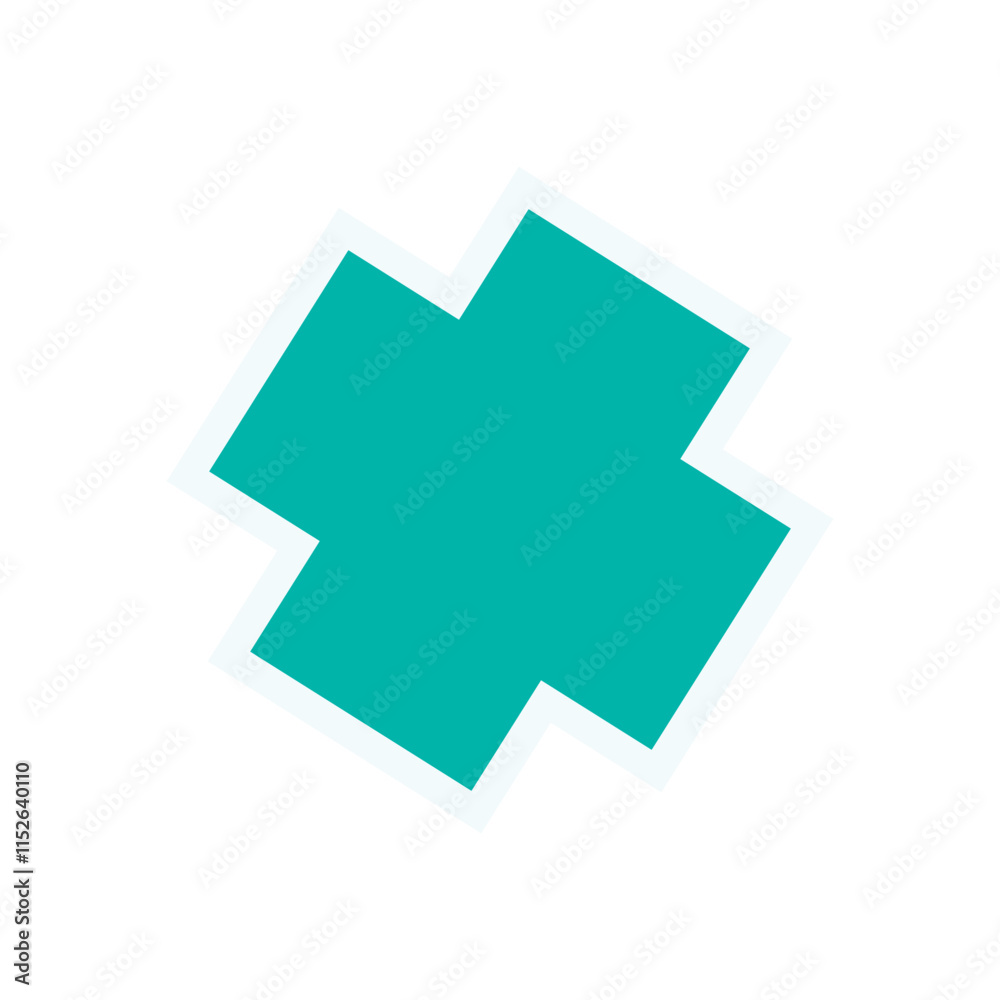 Brutalist abstract shape sticker. Modern geometric figure as a design element. This simple icon features a bold symbol of brutalism, flat style, and minimal aesthetic, suitable for contemporary Brutalist abstract shape sticker. Modern geometric figure as a design element. This simple icon features a bold symbol of brutalism, flat style, and minimal aesthetic, suitable for contemporary