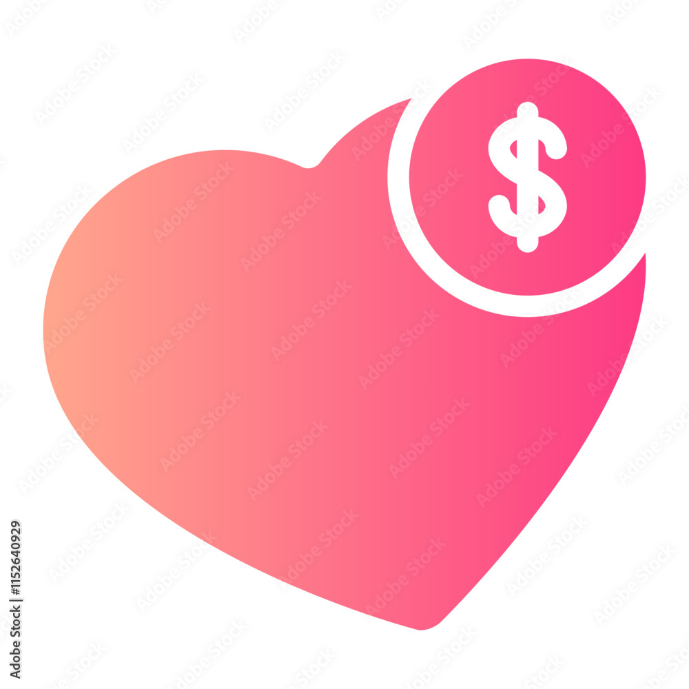 Obraz premium dollar gradient icon