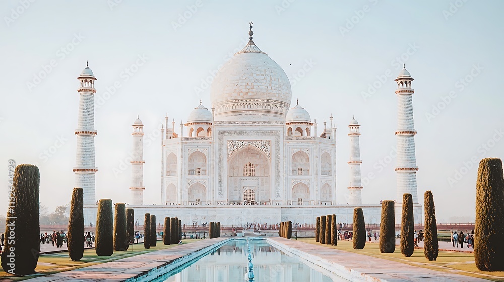 Naklejka premium Explore Iconic Landmarks with Bright Travel Theme