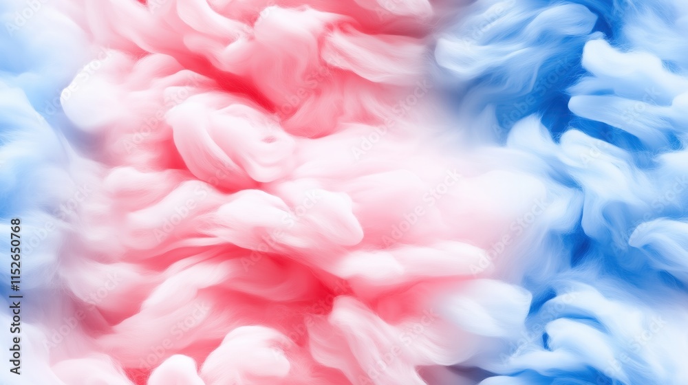 Fototapeta premium Vibrant color smoke clouds in red, blue, and white hues