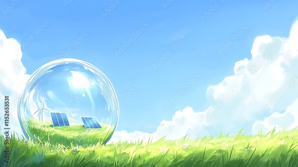 Creative Eco-Concept: A Landscape in a Light Bulb Creative Eco-Concept: A Landscape in a Light Bulb