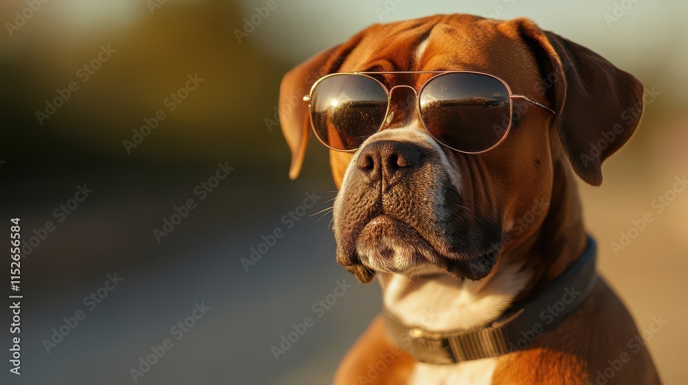 Stylish Dog Wearing Sunglasses Stylish Dog Wearing Sunglasses