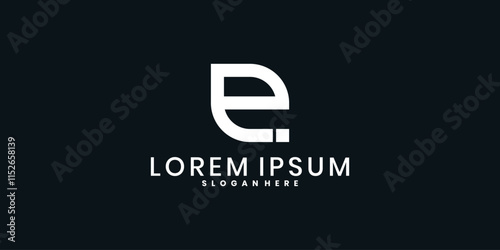 Abstract initial E logo vector design